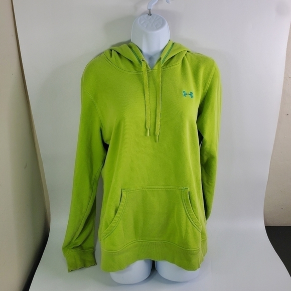 Under Armour Cold Gear Hoodie Sweatshirt Green Women's Medium - Picture 3 of 7
